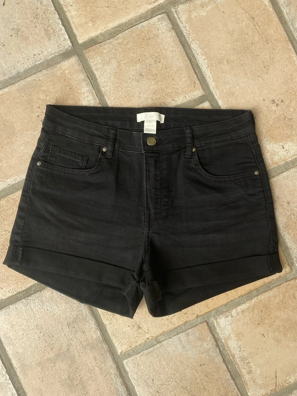 H&M Black Denim Shorts
